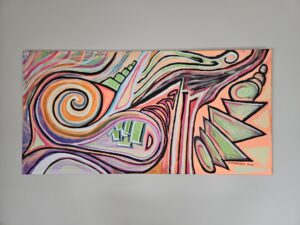 Read more about the article “Transmissions”, 48″x24″, Acrylic on Canvas