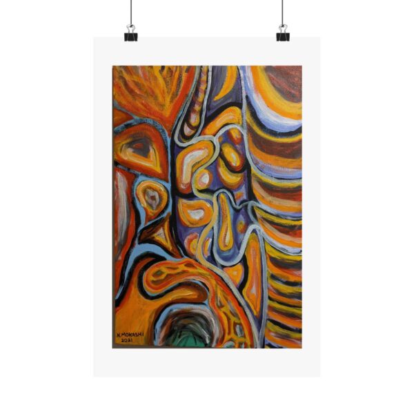 Abstract Art Matte Vertical Poster - Vibrant Wall Decor for Home & Office