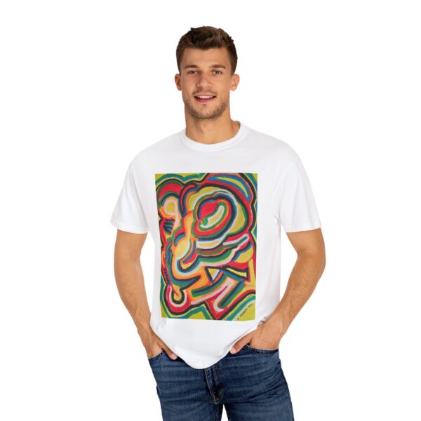 Mokashi Art Vibrant Unisex T-Shirt - Colorful Abstract Design - Image 4