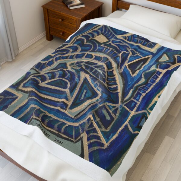 Blanket - Abstract Mountain and Climber Design for Life's Challenges - Image 3