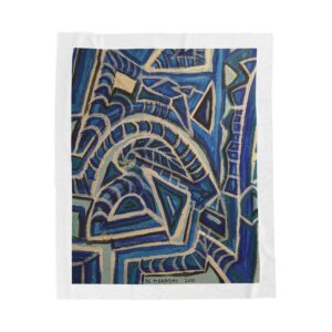 Blanket – Abstract Mountain and Climber Design for Life’s Challenges