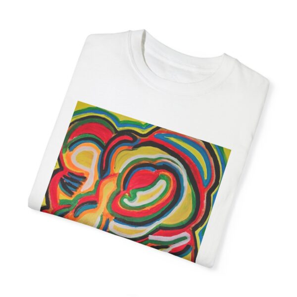 Mokashi Art Vibrant Unisex T-Shirt - Colorful Abstract Design - Image 3