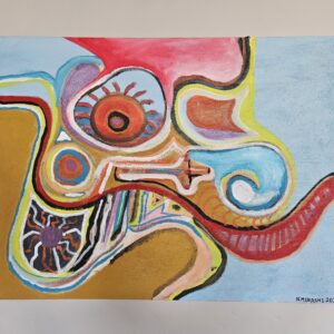 “The River”, 40″ x 30″, Acrylic and Sand on Canvas