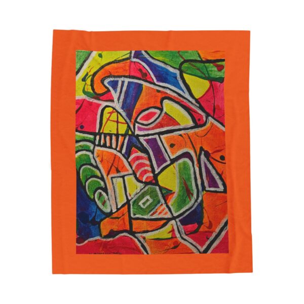 Vibrant Abstract Art Velveteen Plush Blanket - Cozy Colorful Throws for Home Decor