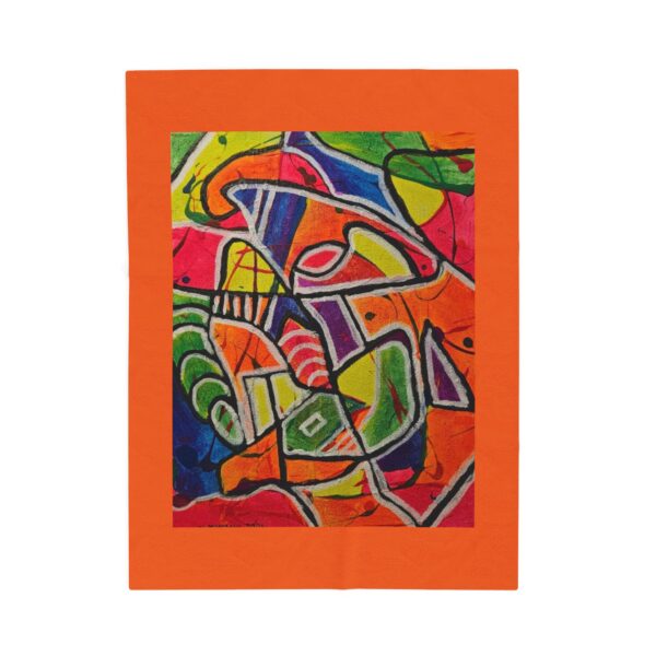 Vibrant Abstract Art Velveteen Plush Blanket - Cozy Colorful Throws for Home Decor - Image 9