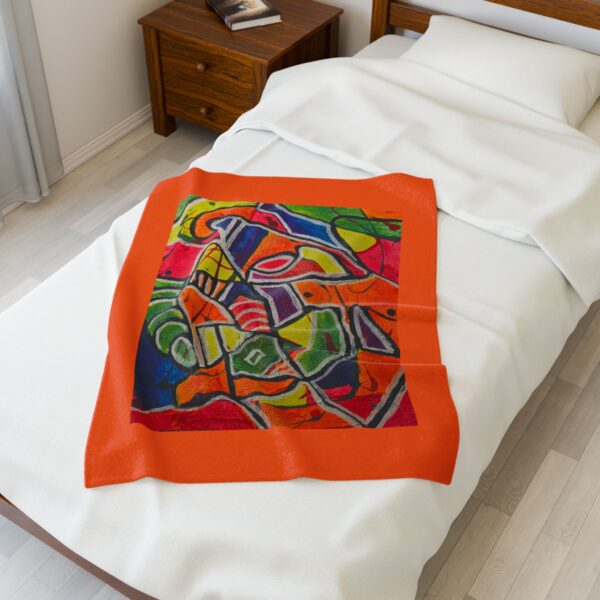 Vibrant Abstract Art Velveteen Plush Blanket - Cozy Colorful Throws for Home Decor - Image 11