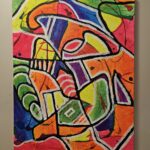 “Awareness”, 30″ x 40″, Acrylic and Sand on Canvas