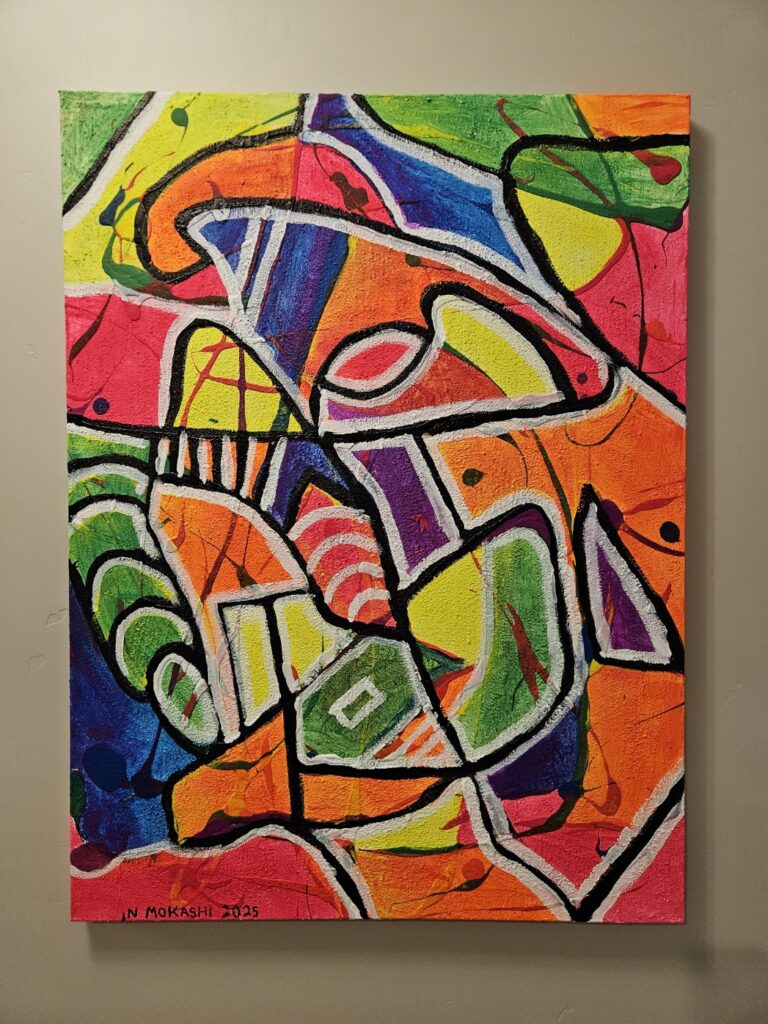 “Awareness”, 30″ x 40″, Acrylic and Sand on Canvas